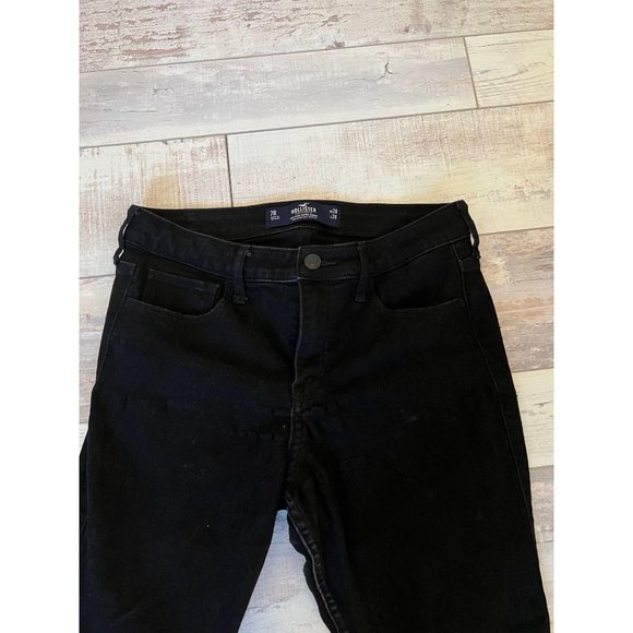 Hollister Super Skinny Black Jeans Women's Size 7 / 28 Denim Womens Mid Rise - Picture 2 of 6